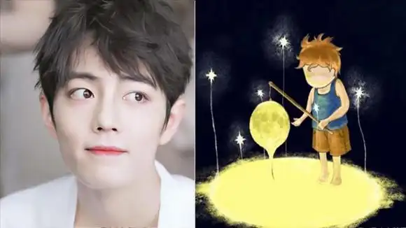 肖战再次更新动态!手绘钓月亮的小王子,这幅图有何含义?