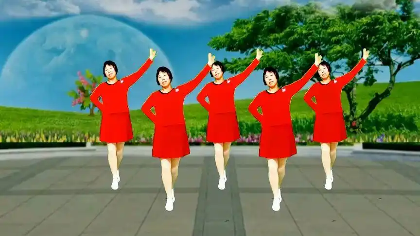 陕北民歌广场舞《恋恋黄土地》浓浓的思乡之情,舞曲抒情优美