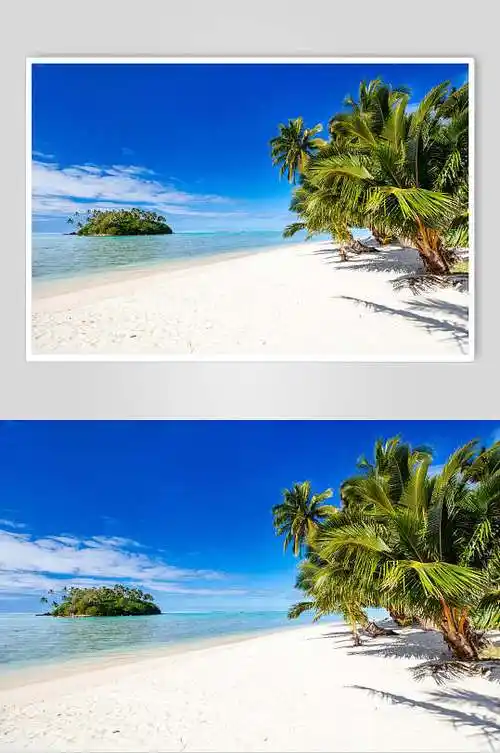 沙滩大海椰树图片壁纸