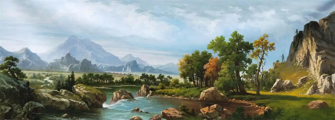 供应黎川县寻归荒野油画馆纯手绘家居装饰风景油画