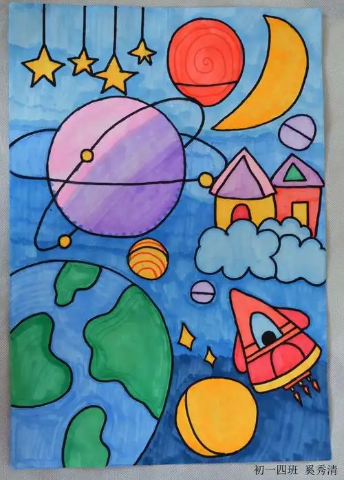 昆明实验中学2023届(4)班七年级上学期优秀美术     作业展示