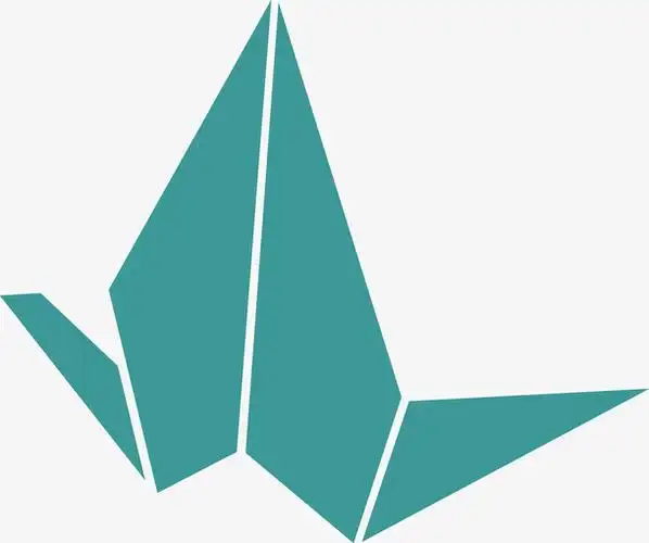 手绘卡通儿童画千纸鹤矢量素材