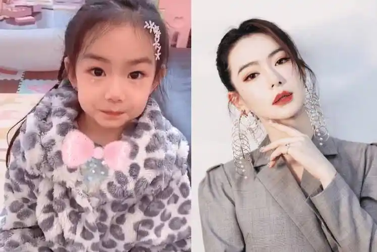 都说女儿像爸爸,但是小lucky从小却继承了妈妈的好基因,现在越长大跟