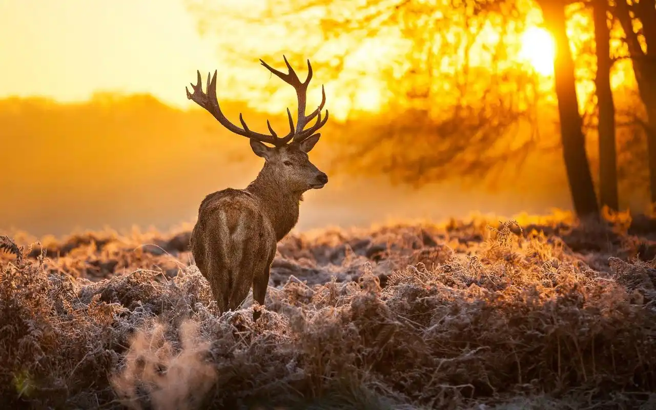 野生麋鹿高清壁纸_世界珍稀动物麋鹿