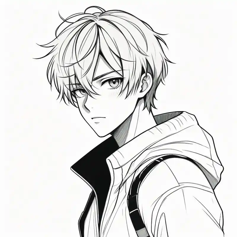 动漫抑郁男生头像,黑白更有感觉92 谁懂啊家人们,这种动漫抑郁黑白