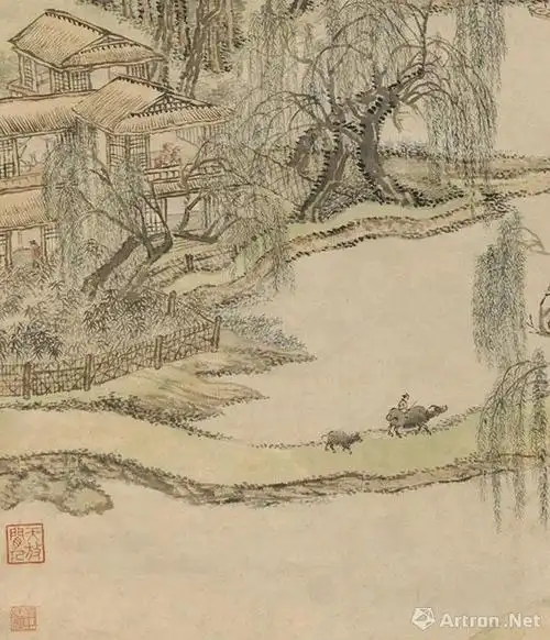 王翚《水村图》:于淡荡简远中平添雄浑伟美