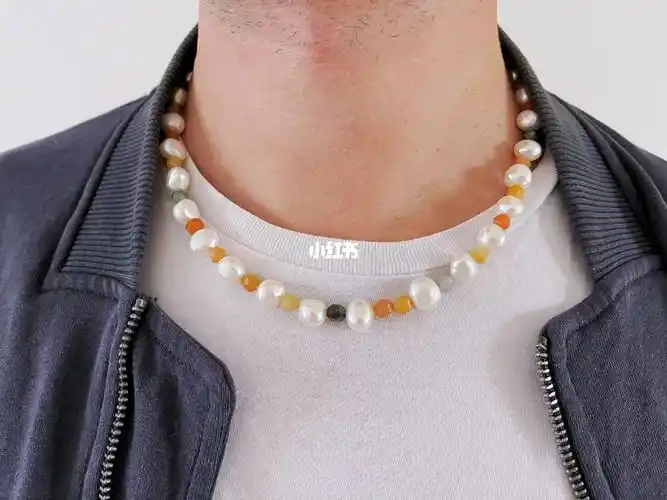 出男款珍珠项链