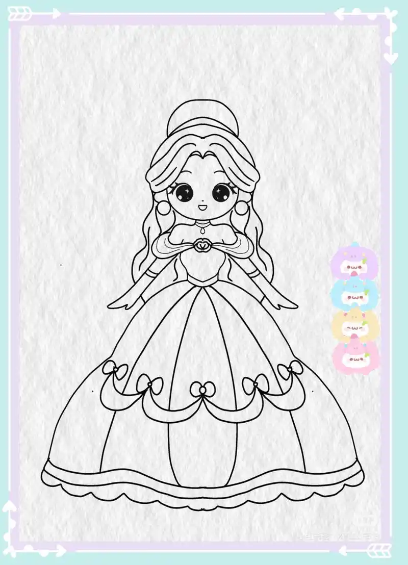 最近小侄女缠上我了,非要我给她画一幅小公主