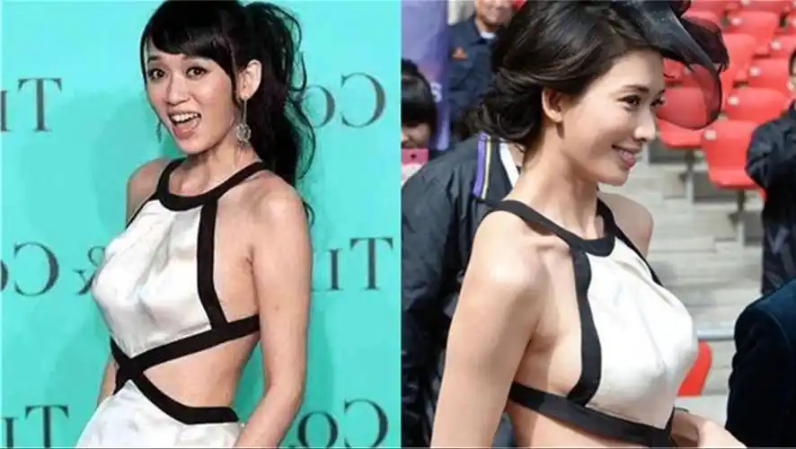 当林志玲和陈乔恩撞衫,同穿一件肚兜裙,身材差距一目了然!