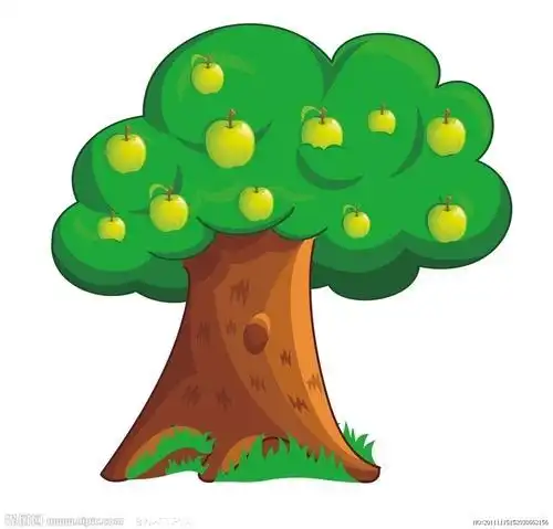 苹果树卡通图片素材小班画苹果树图片