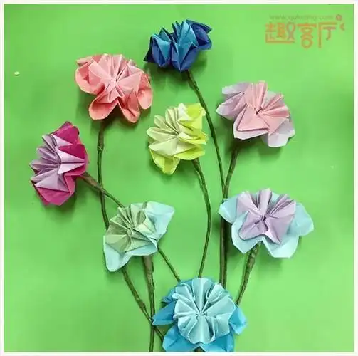 折纸花康乃馨图片简单康乃馨手工折纸