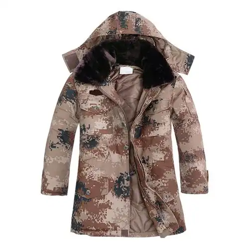 荒漠迷彩服大衣军棉大衣男冬季长款加厚防寒短款劳保棉衣棉袄棉服