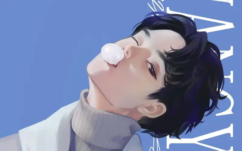 【板绘sai厚涂过程】王一博泡泡糖