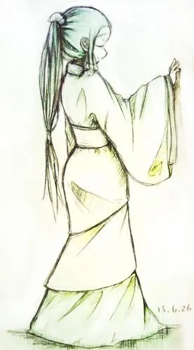 汉服,手绘