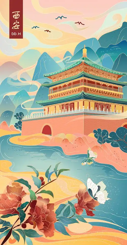 新国风场景原创设计