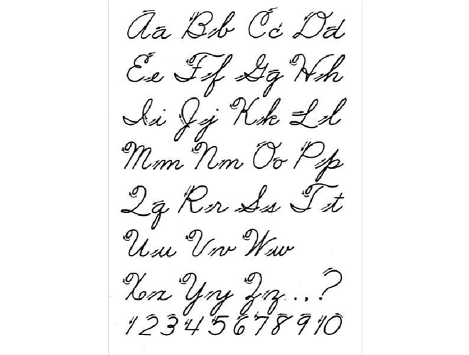英语26个字母的手写体(花体)