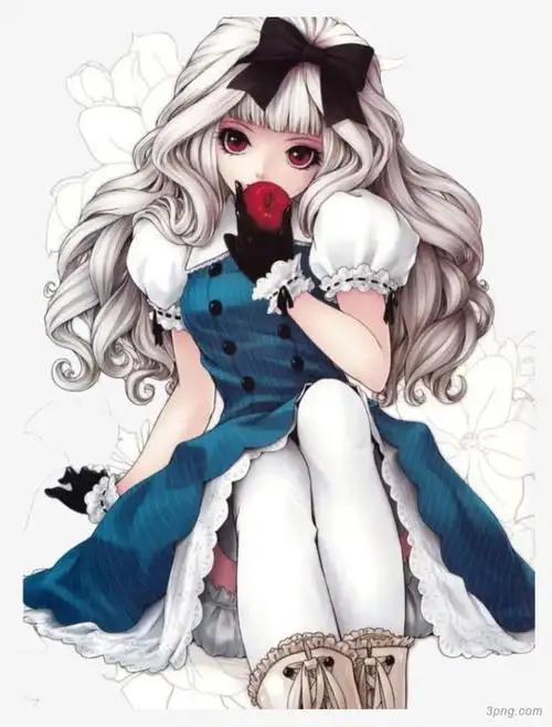 动漫女生png素材透明免抠图片-其他元素