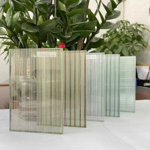 瓦楞玻璃隔断浴室超白玻水波纹木纹聚光灯芯绒面长虹夹娟夹丝玻璃