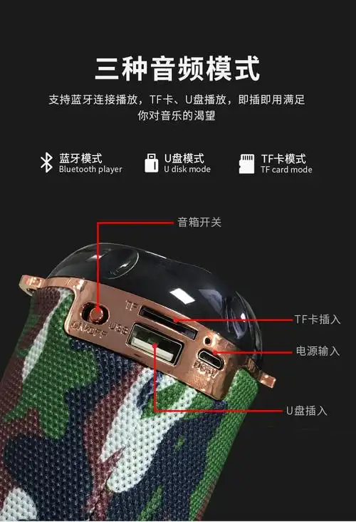 ak117创意手电筒蓝牙音箱插卡户外便携串联迷你低音炮厂家供应