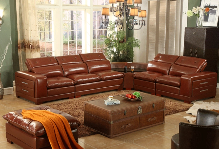 新品欧式真皮家具客厅沙发最新转角沙发