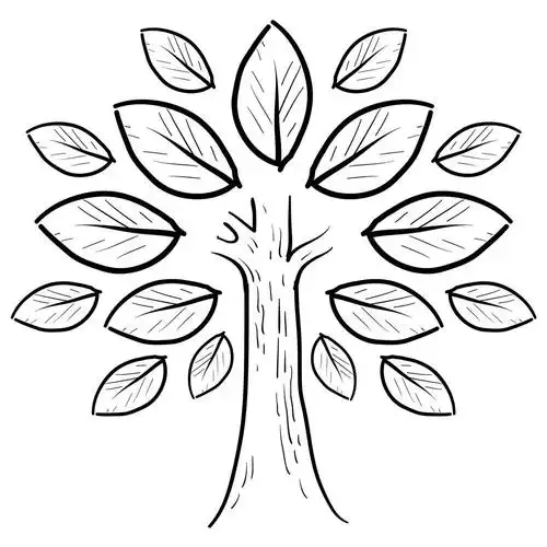 抽象树或自然素描,涂鸦风格抽象树或性质的剪影矢量格式