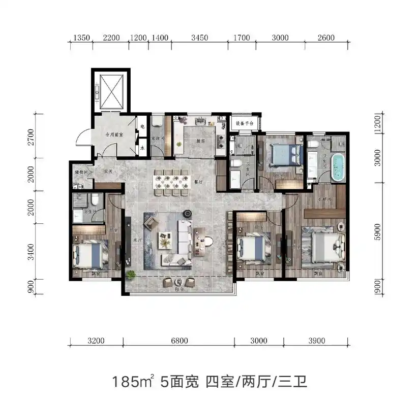 龙湖·成溪云颂|185㎡专利大平层 重塑长春豪宅标准