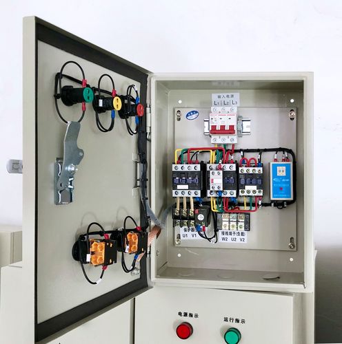 三角起动启动降压箱星电机控制器qx4风机水泵强电布线箱