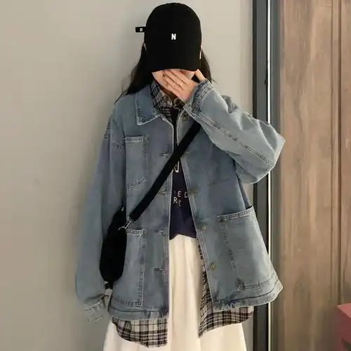 宽松牛仔外套女韩版bf原宿风大额优惠券