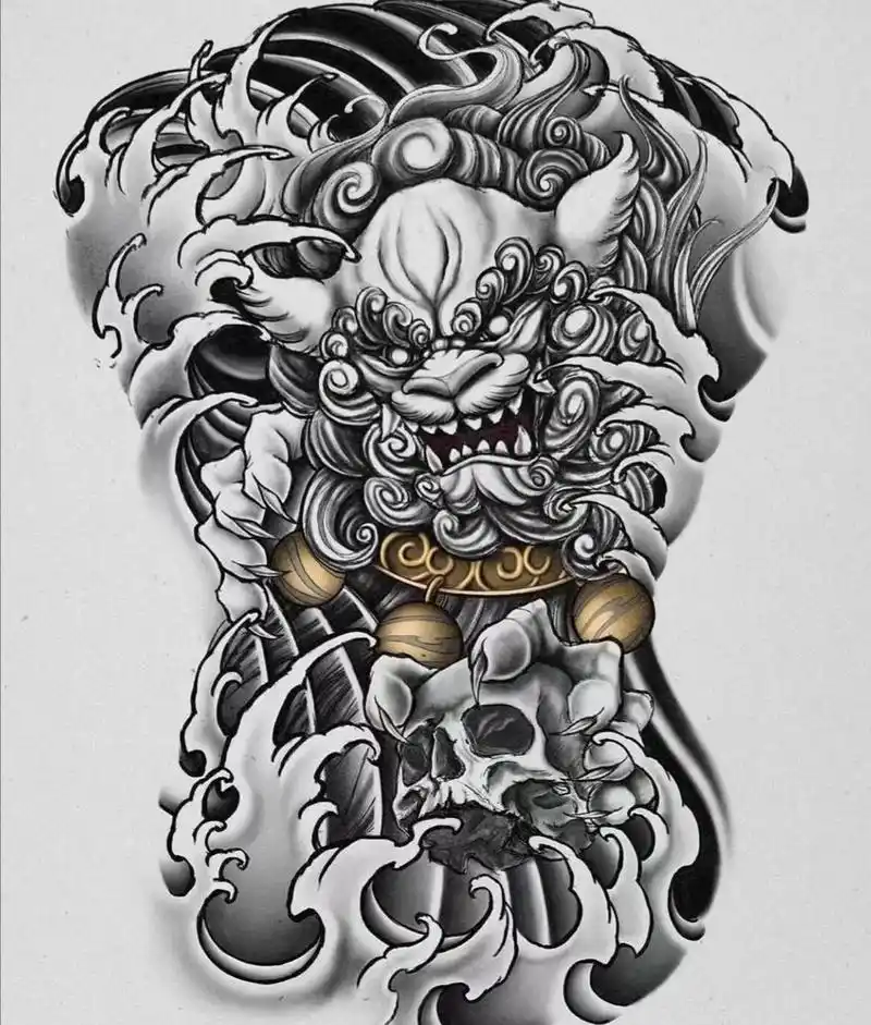 满背纹身.纹身手稿图案.后背纹身.刺青图   今日分享最新纹身手稿