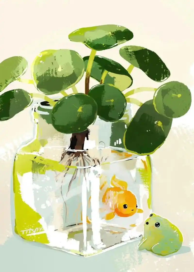 治愈系插画.治愈自己最好的方式,就是不在乎任何言语#治愈系  - 抖音