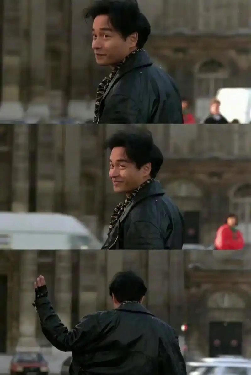 哥哥这个潇洒的转身,好像是在告诉我们:我走了,不必留恋.