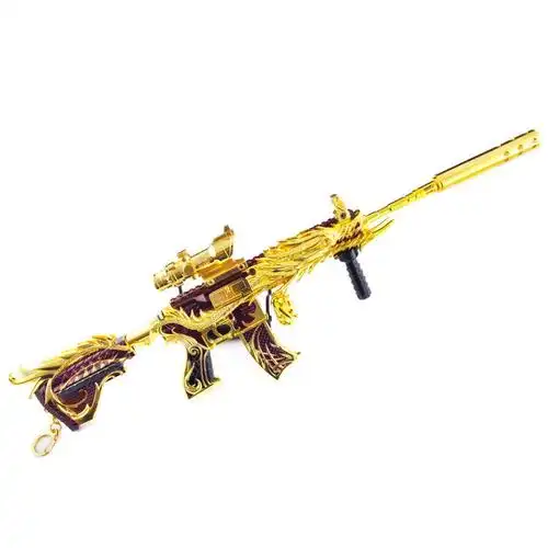 儿童玩具手炝和平精英抛壳版吃鸡游戏五爪金龙m416摆件模型大号合金