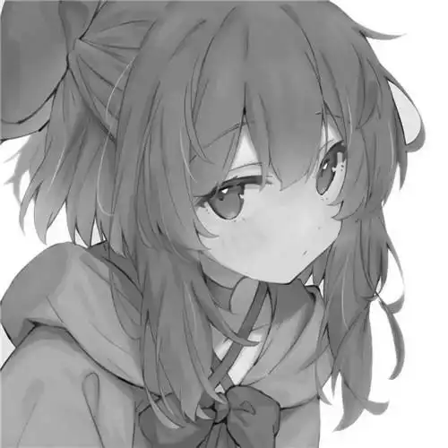 少女心可爱爆棚的头像动漫黑白图片