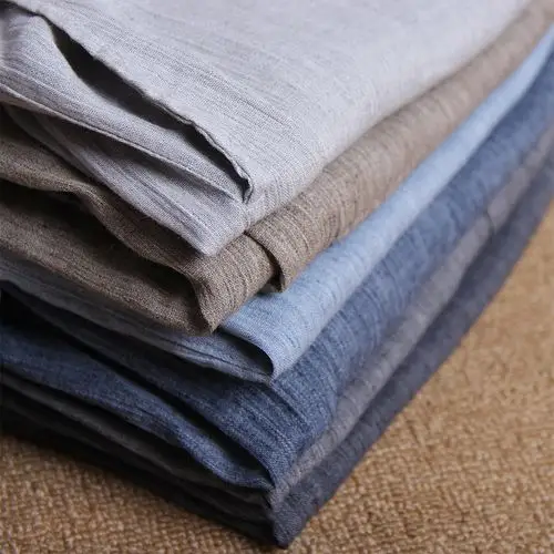 外贸日单原单尾单棉麻混纺梭织女士休闲长裤