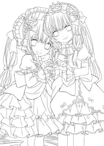 日系动漫美少女线稿822张合集 绘画教程资料 二次元 百度云网盘下载