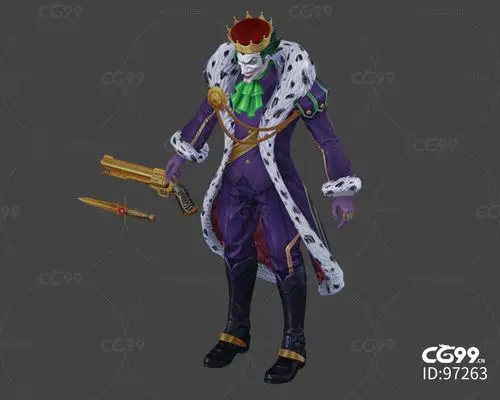 传说对决 小丑 皮肤 模型