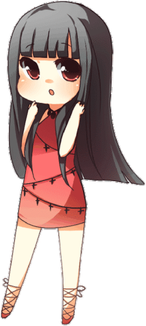 长发 眨眼 少女 动漫