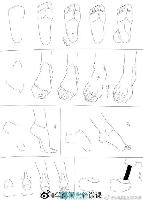 人物的脚怎么画好人物的足部练习参考