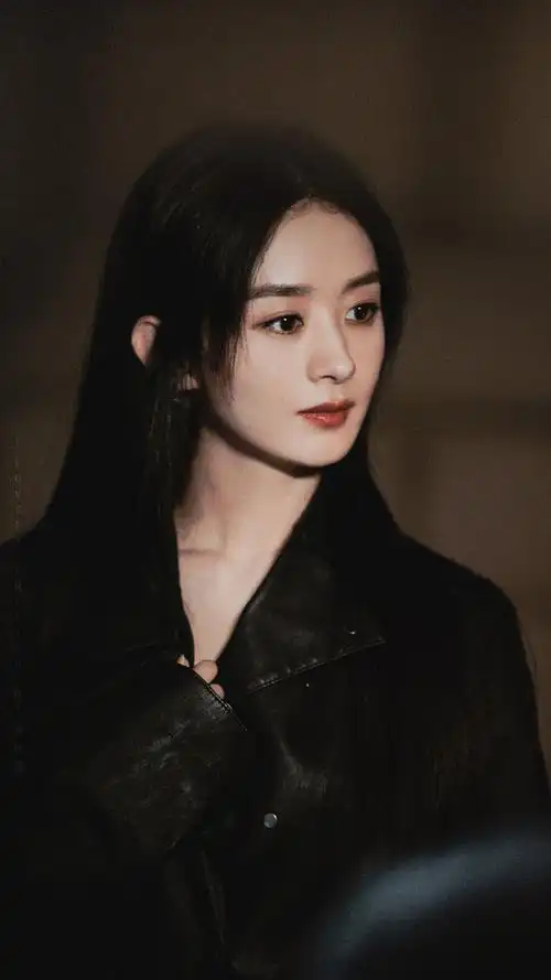 谁是凶手##赵丽颖黑色皮衣造型