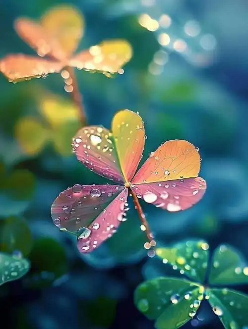 愿四叶草带给你幸运和希望,让你实现自己的愿望.