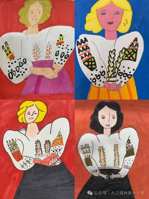 活力一小】学生课堂优秀作品展示67——五年级下册《同一幅画》69