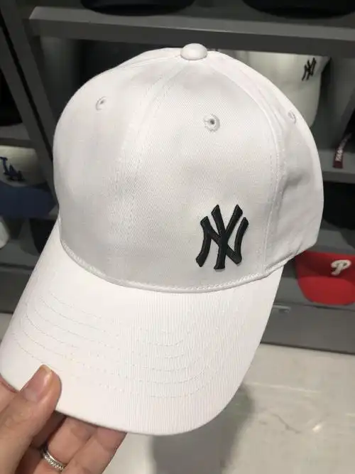 mlb棒球帽黑白白酒红小ny飘带可调调节鸭舌帽帽子