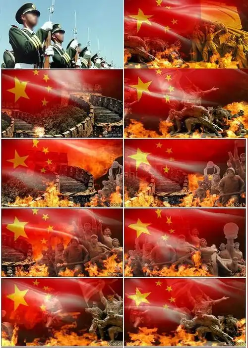 军进行曲国歌_1920x1080_高清视频素材下载(编号:1814890)_舞台背景