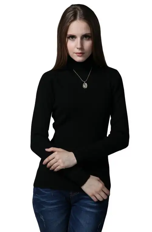 2014秋冬新款女士毛衣高领羊毛衫加厚羊绒衫韩版黑色打底衫