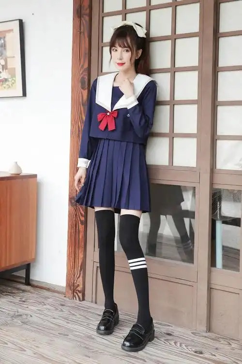 女袜学生袜三杠过膝袜秋冬新款高筒袜潮流日系ins纯色长筒袜长袜