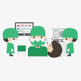 卡通正在手术的人矢量素材