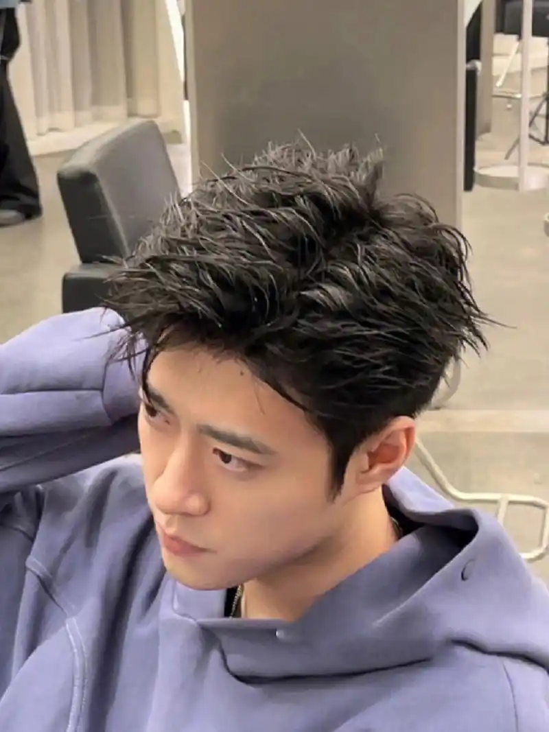 ins2023最火男生发型 树状纹理烫7515 帅爆 这款发型 太适合 头发