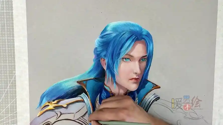 二次元手绘,画斗罗大陆帅气的唐三!