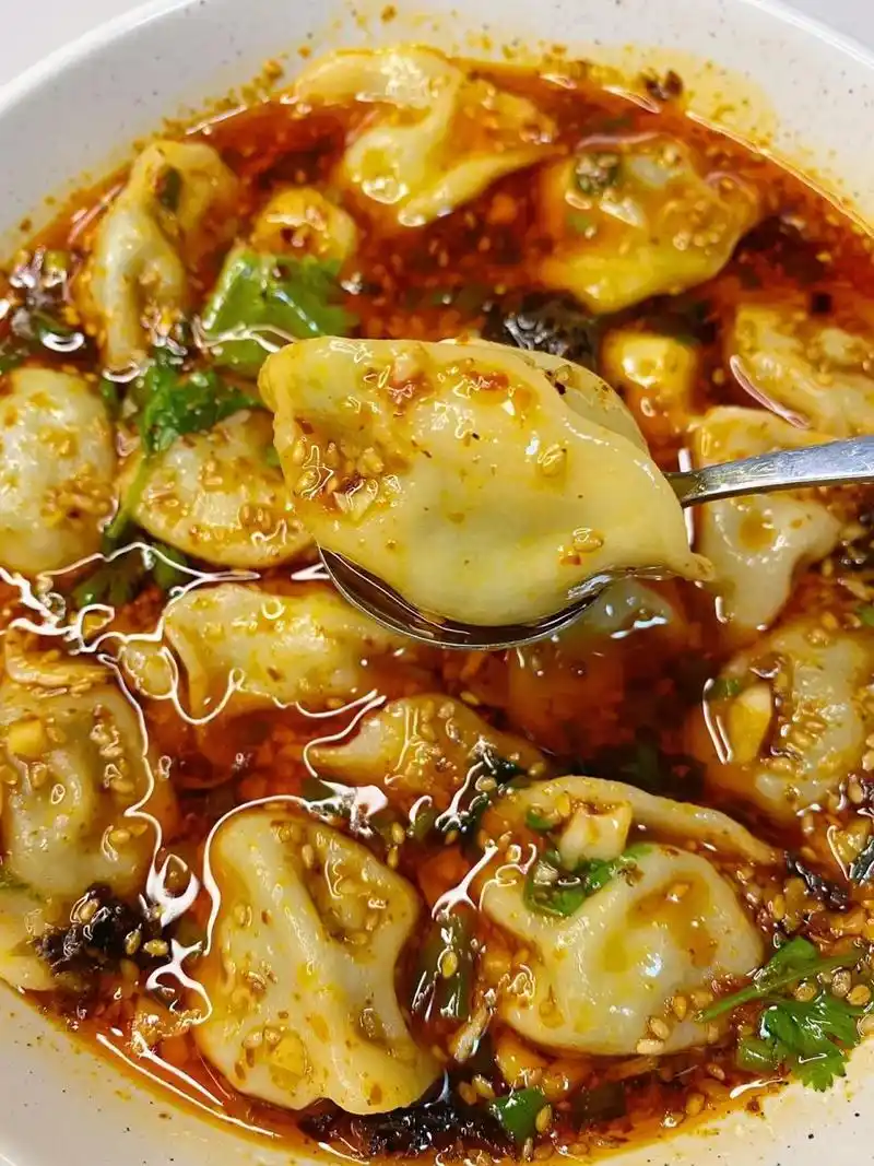 巨好吃的酸汤水饺 百吃不厌 天气热没胃口可以试试这个酸汤水饺,酸辣