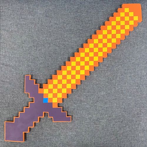74厘米我的世界minecraft泡沫长钻石剑游戏周边道具角色扮演用品 黑色